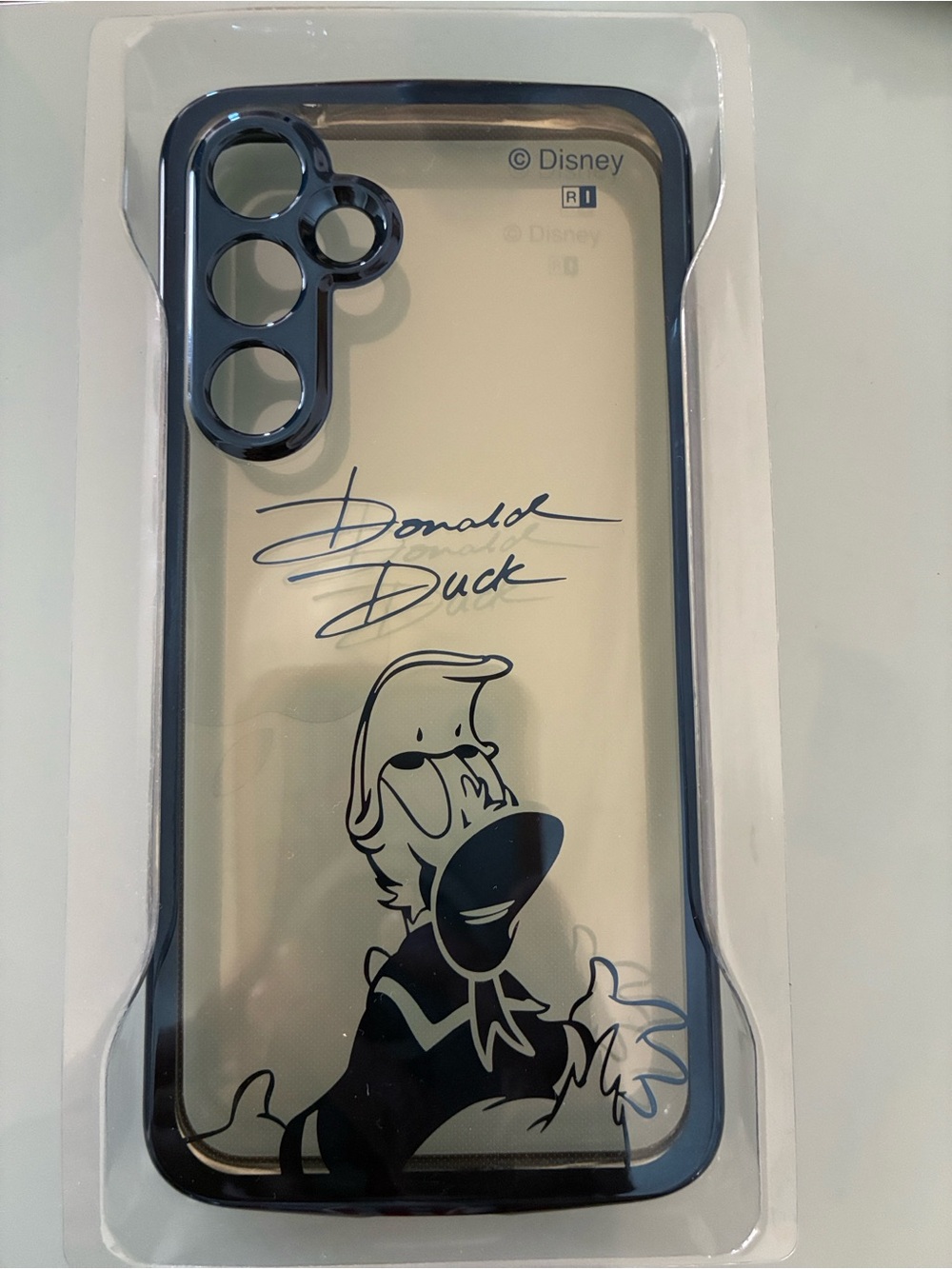 Disney Donald Duck Clear Case with Navy Blue Trim